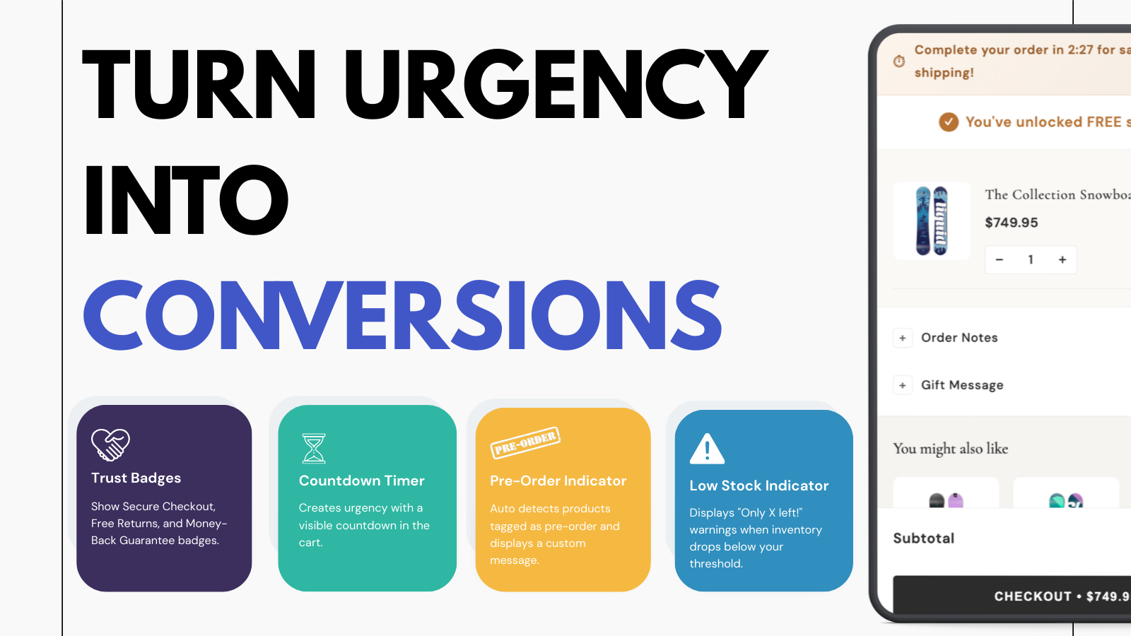 Cart Upsell analytics dashboard